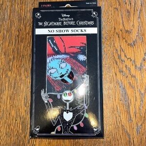 NEW IN BOX Disney Nightmare Before Christmas No Show Socks, 3pack